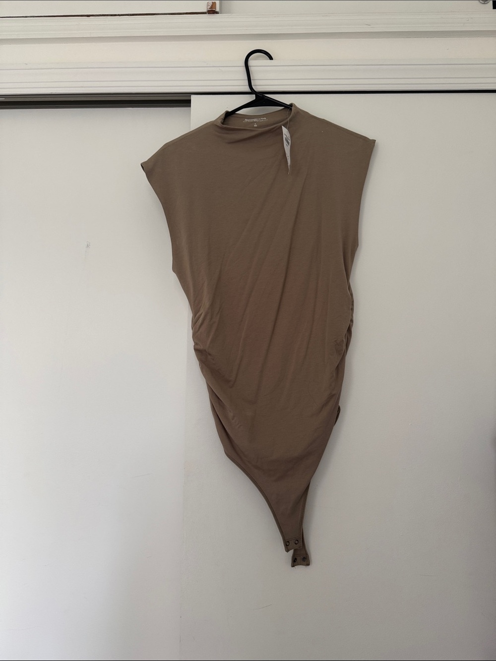 Abercrombie Women’s Sleeveless Bodysuit Dress in Taupe